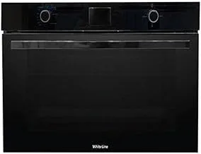 White Line Bulit-In Gas Oven WL-BIO-60GL 60 * 60CM, Gas Grill, 60 Liter, 62 Watt, Cooling Fan, Oven Fan, Multi Programs, Glass,Italian components, Turkish manufacture,5 year warranty, Black