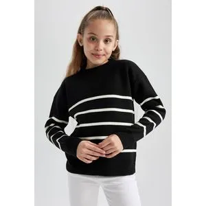 Defacto Girl Tricot Regular Fit Crew Neck Long Sleeve Pullover