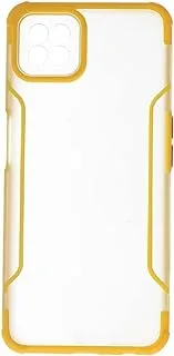 Generic Plastic Back Cover Protector With Strong Colorful Edges Compatible With Oppo A72 5G - Yellow Red