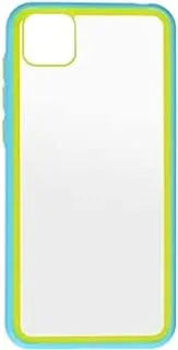 Generic Plastic Back Phone Protection Case Simple Design With Silicone Safety Edges For Huawei Y5p 2020 - Blue Yellow