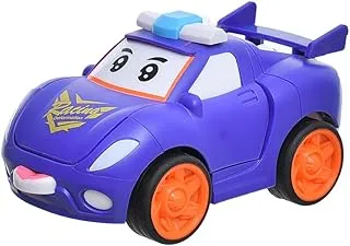 Generic Pastic Mini Police Transparent Car With Opening Mouse And Hero Inside For Kids - Purple