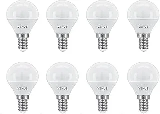 Venus LED Ball Bulb 5 watt white Pack of 8