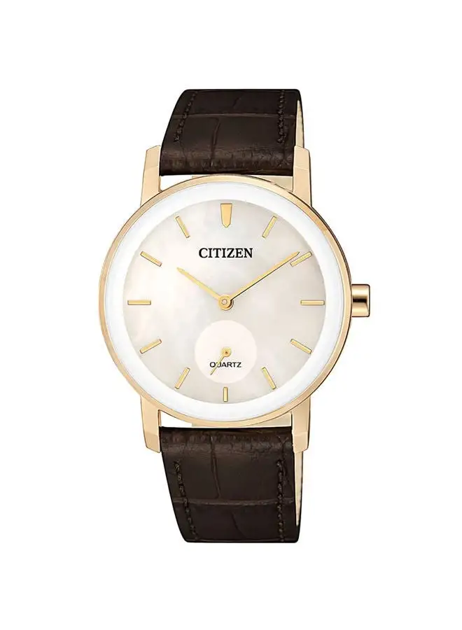 CITIZEN Leather Analog Wrist Watch EQ9063-04D