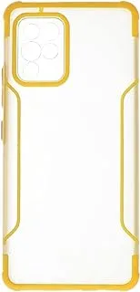 Generic Plastic Back Cover Protector With Strong Colorful Edges Compatible With Samsung Galaxy M42 - Yellow Red