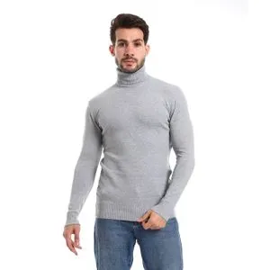 Caesar Mens Wool Pullover With High Neck