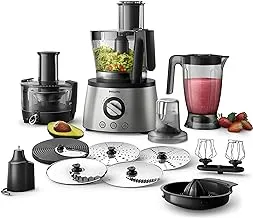 Philips Food Processor 1000 Watts Gray, HR7778