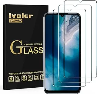 حزمة ivoler مكونة من 3 واقيات شاشة لهاتف Vivo Y70، طبقة من الزجاج المقوى بصلابة 9H، طبقة مضادة للخدش، واقي شاشة مضاد للفقاعات، زجاج مقسى شفاف كريستالي