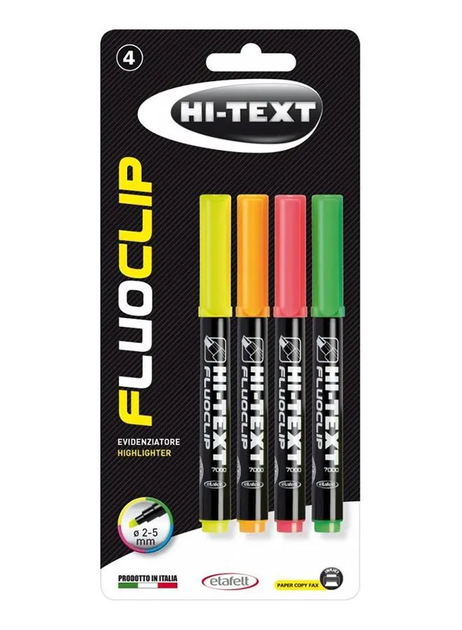 etafelt Fluoclip Highlighter 4 Colors