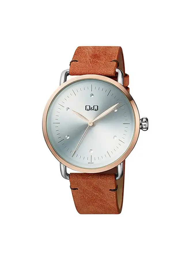 Q&Q Leather Analog Wrist Watch QB74J501Y