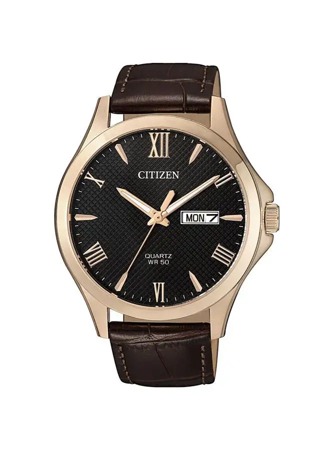 CITIZEN Leather Analog Wrist Watch BF2023-01H