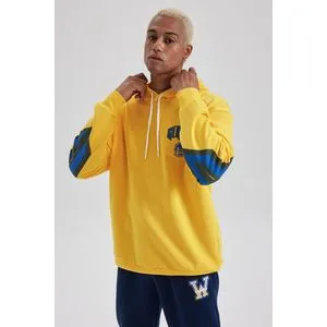 Defacto Man Oversize Fit-Nba Hooded Long Sleeve Knitted Sweat Shirt