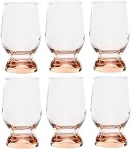 Pasabahce Aquatic Old Fashioned Glass 225ml Set of 6 Pieces - Pink