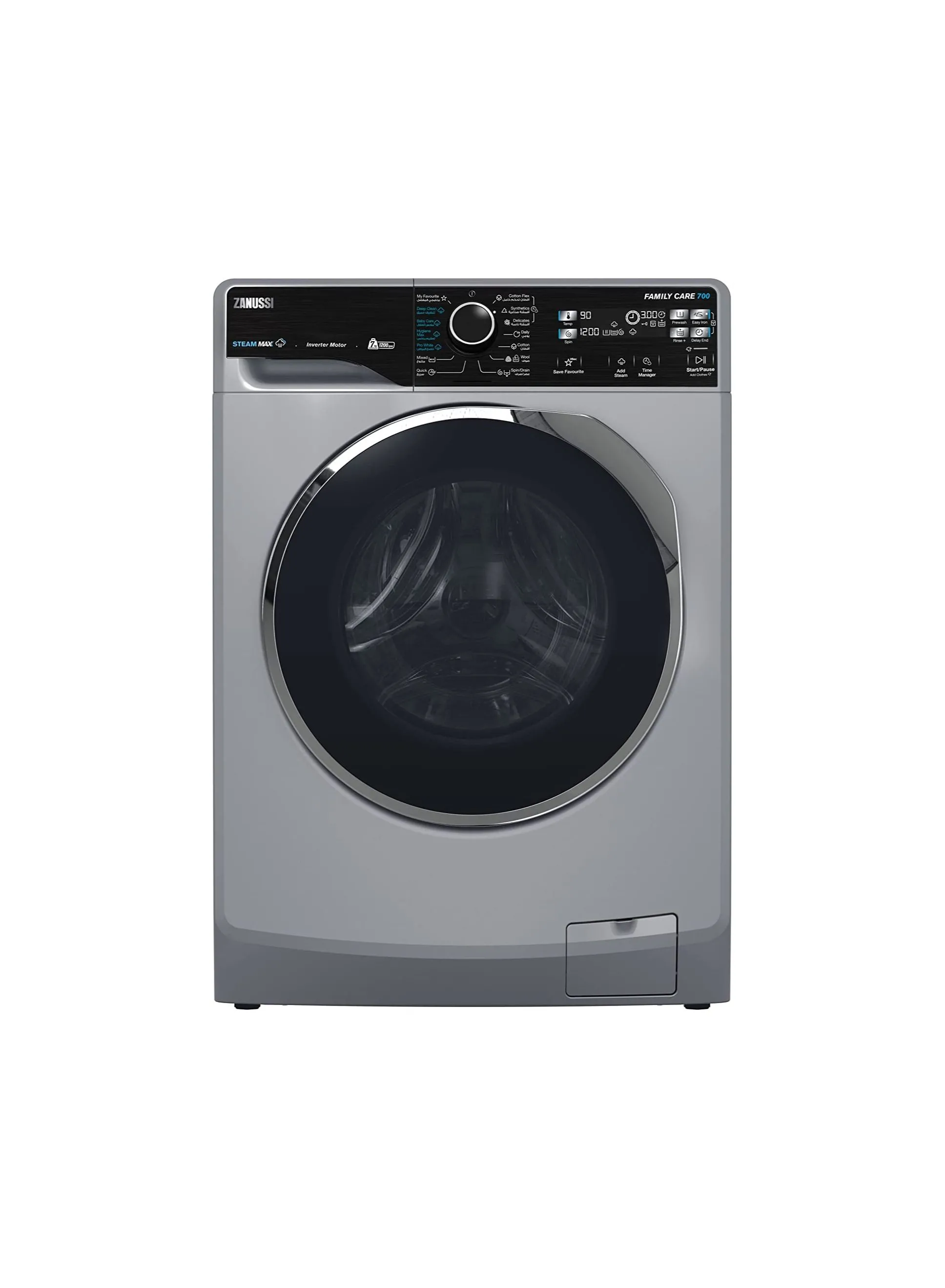 ZANUSSI Zanussi 7kg SteamMax front load washing machine 1200 RPM - Silver ZWF7221SL7