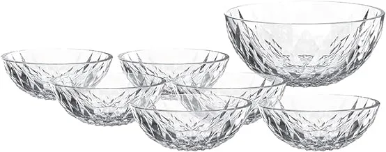 OCEAN GLASS - PUDDING SET OF 7 PCS. (DIAMOND COLLECTION)