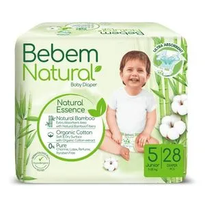 Bebem Natural Baby Diapers Junior Size 5 - 28 Pcs