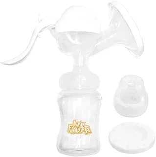 La Frutta New Wide Neck Manual Breast Milk Pump White +Free 2pc Breast Pads