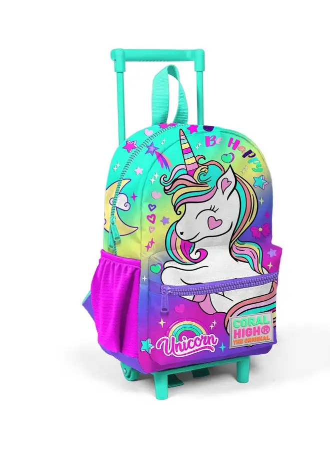 CORAL HIGH TROLLEY BACKPACK CORAL HIGH 2Compartment 24029  Green Unicorn