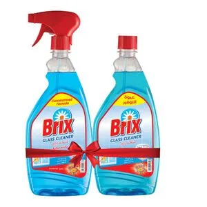 Brix Flowers Glass Cleaner 500 Ml Bundle + 1 Bottle 500Ml
