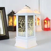 Christmas Lantern Candlestick Lamp,christmas Decoration,night Light,old Man Snowman Decorating Night Light,desktop Ornaments,christmas Decorations (small, white)