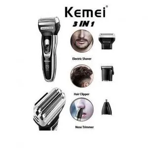 Kemei KM-5558 3 In 1 Rechargeable Electric Shaver