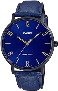 Casio Watch for Men MTP-VT01BL-2BUDF Analog Leather Band Blue