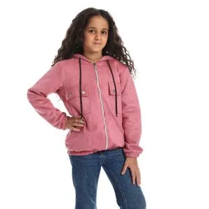 Caesar Girls Shamois Lining Jacket With Pockets And Zipper