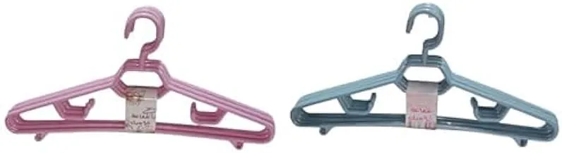 طÙ‚Ù… شÙ…اعÙ‡ بÙ„استÙŠÙƒ Ù„Ù„Ù…Ù„ابس Ù…Ù† اÙ„ÙŠاسÙŠÙ†ØŒ 6 Ù‚طع - اÙ„ÙˆاÙ† Ù…تÙ†ÙˆعÙ‡ + Yasin plastic clothes hanger set, 6 piece - assorted colors