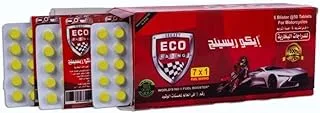 ECO RACING Fuel Booster & Engines Care/Gasoline Motorcycles/Striped 10 pills/Licensed Brand/Regular use 1 Pill per 4-6 Litre resulting of Fuel consumption saving, High performance,Speed icrease