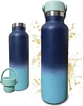 hanso Vacuum Insulated Stainless Steel Water Bottle - Keeps Drinks Hot or Cold for Hours, BPA Free, Stylish and Durable, Leak Proof, Perfect for Travel, Hiking, and Everyday Use, 500ML (Dark Blue)