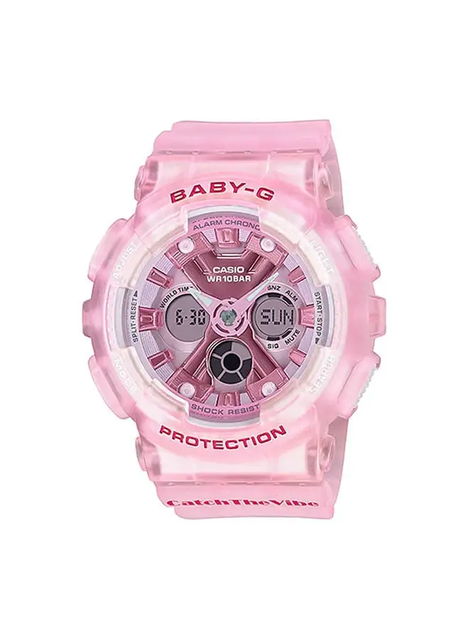 CASIO Women's Rubber Chronograph Watch BA-130CV-4ADR