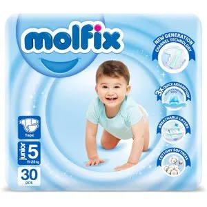 Molfix حفاضات أطفال جونيور - مقاس 5 - 30 قطعة