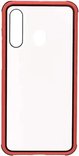 Generic Plastic Phone Case With Silicone Protection Edges And Classic Design Compatible With Samsung Galaxy A60 6.3 Inch - Black Red