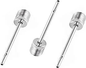 Ball Pump Inflation Needle - Stainless Steel Air Pump Needles with - Ideal for Blowing Up Football, Basketball, Volleyball, and All Other Sports Balls (3 Pack)