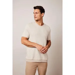 Defacto Man Regular Fit Crew Neck Short Sleeve Smart Casual Knitted T-Shirt