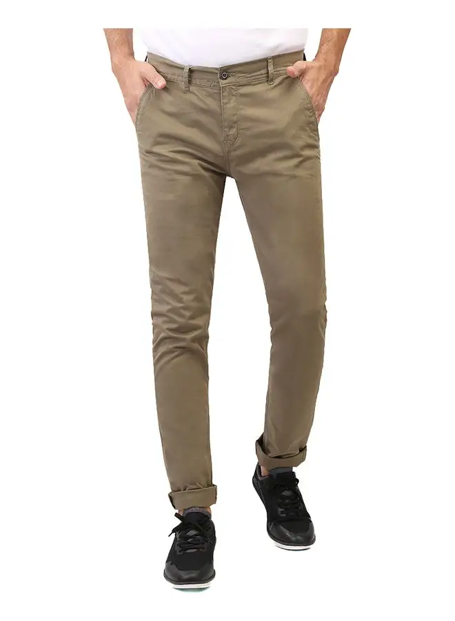 Coup Coup Slim Fit Chino Pants For Men Color Olive