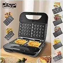 DSP Electric 7 in 1 Sandwich and Pie Maker with 7 Multi-Use Molds Sandwich Maker, Sandwich Maker