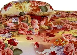 Family Bed 4019 stick Bed sheet satin cotton 4 pieces size 180 x 200 cm