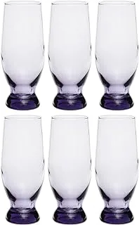 Pasabahce Aquatic Highball Glass 370ml Set of 6 Pieces - Purple