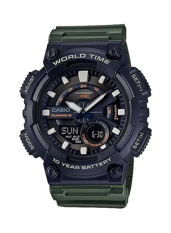 CASIO Rubber Analog Watch AEQ-110W-3AVDF