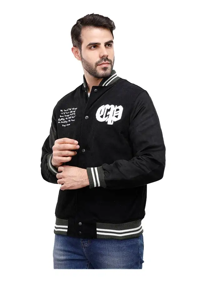 Coup Coup Regular Fit EMB Jacket For Men Color Black