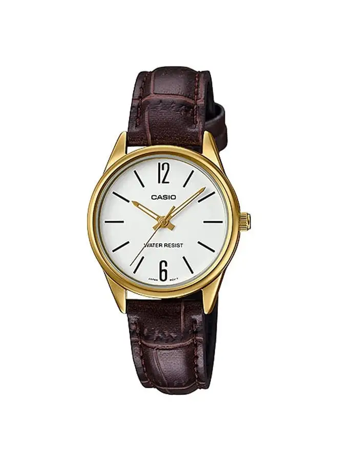 CASIO Leather Analog Watch LTP-V005GL-7BUDF