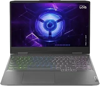 لاب توب لينوفو LOQ 15IRH8 للألعاب - i7-13620H 10 نواة، شريحة AI: LA1، رسومات NVIDIA GeForce RTX 4050 6GB GDDR6، ذاكرة الوصول العشوائي DDR5 8 جيجا، 512 جيجا SSD، 15.6 بوصة FHD (1920x1080) IPS 350nits 144 هرتز + ماوس Lenovo LOQ RGB