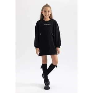 Defacto Girl Regular Fit Long Sleeve Knitted Dress