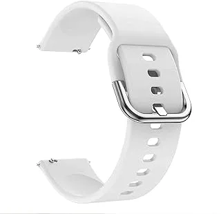 Liger Silicone Watch Bracelet From Liger Compatible for Samsung Active 2 and 42 mm White Color