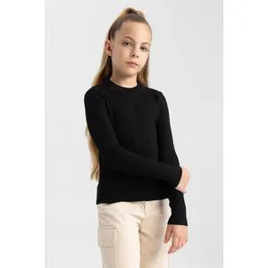 Defacto Girl Tricot Regular Fit Crew Neck Long Sleeve Pullover