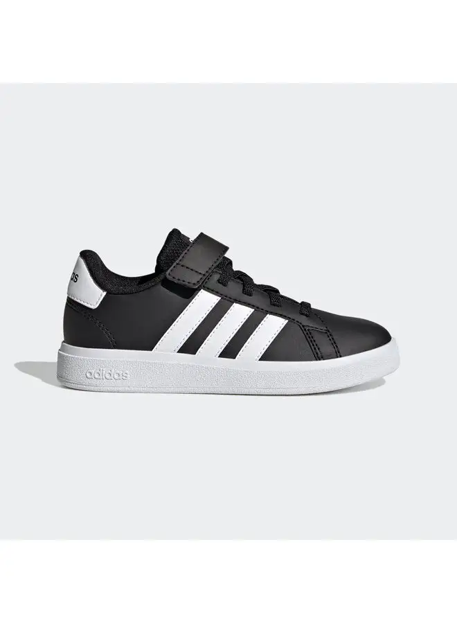 Adidas Grand Court Elastic Lace and Top Strap Tennis Shoes