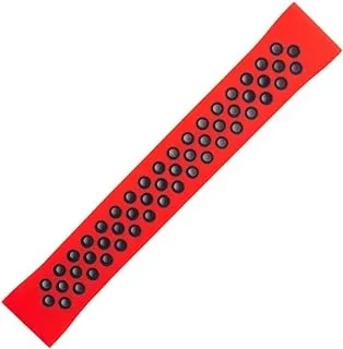 Generic Silicon Waterproof Breathable Watch Replacement Strap Compatible For Watch 20MM - Red Black