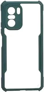 Generic Plastic Phone Protection Hard Cover With Colored Silicon Edges Compatible With Xiaomi Redmi K40/K40 Pro 6.43 Inch - Green