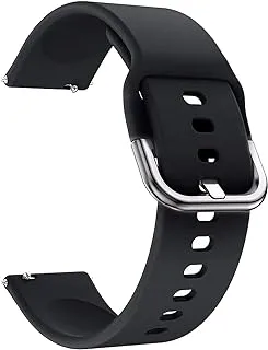 TECHVOR 22 mm Silicone Strap with Metal Buckle for Samsung Galaxy Watch (46mm) | Watch 3 (45mm) | Gear S3 Classic | Gear S3 Frontier