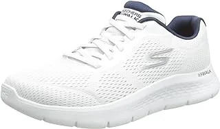 Skechers mens GO WALK FLEX Sneaker, WHITE NAVY, 44 EU